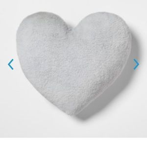 Heart Fauxfur and Velvet Throw Pillow
